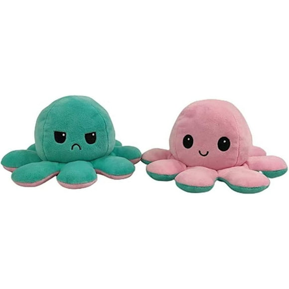 Original Octopus Plushie Reversible Soft Toy, Cute Double-Sided Flip Octopus Pillow, Stuffed Animals Doll, Creative Toy Gifts for Kids,Friends