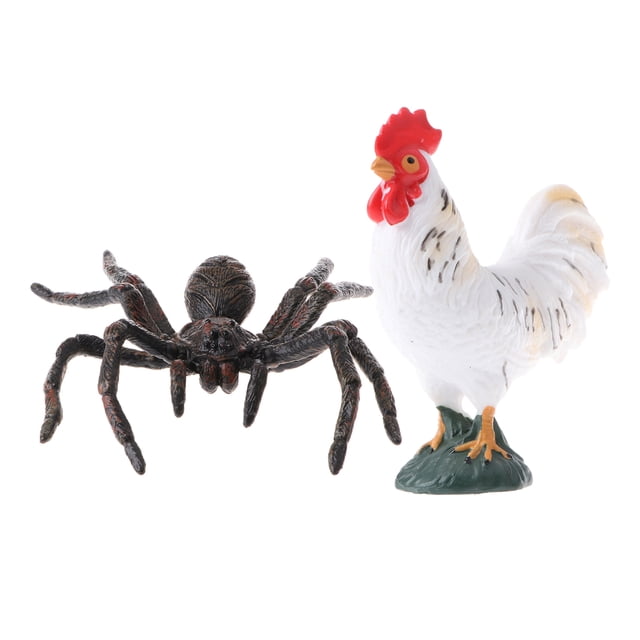 Juguetes de estatuilla de gallo Zulema 2 piezas surtidas de animales de plástico de granja