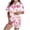 C Pink, variant on Matching Set Spring Sets for Women Women Printed Stand Up Collar Pocket Short Sleeved Top Shorts Home Wear Pajama Set Pink L