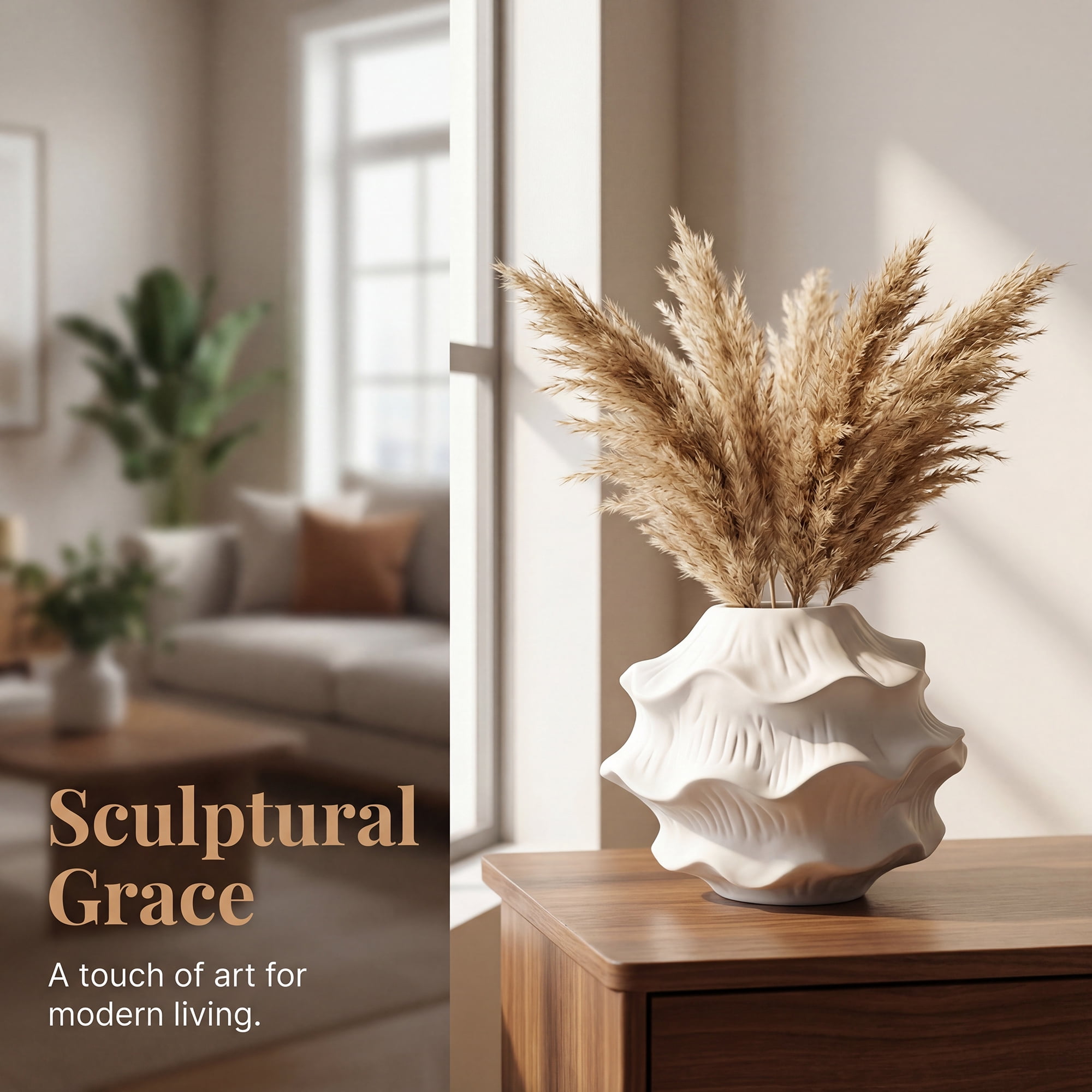 Unique Bargains Low Cylinder Ceramic Vase Wide Matte White Decorative Bowl White