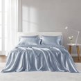 thumbnail image 1 of 6 PCS Queen Luxury Sheet Set Blue, 1 of 5