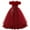 Red, variant on FUNDUFI Baby Girls Dress Off The Shoulder Casual Solid Color Floral Embroidery Ballgown Soft Loose Party Wedding Ball Gown Comfy Girl's Sundress