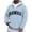 Light Blue, variant on Hawaii Quarter Zip Pullover Men Long Sleeve Graphic Hooded Sweatshirt Mens Hoodie Fashion Streetwear