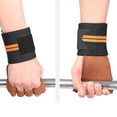 thumbnail image 3 of Guantes de levantamiento de pesas DYNWAVEMX con Soporte para muñeca transpirables marrón L, 3 of 8