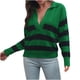 thumbnail image 4 of Suéter de punto de manga larga con cuello en V informal para mujer a la moda Pompotops  qwe24481, 4 of 7