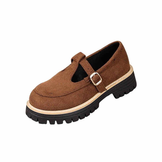 Zapatos de Tacón Bajo de Moda Casual Versátil Más Tamaño de Color Sólido Dedo Redondo de un Pie Mochilas con Correas de Zapato Ajustables para Tacones