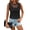 Black, variant on Women's Floral Lace Top Sheer Mesh Crochet Embroidery Ruffle Sleeveless Tops Boho Tank