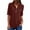 Wine, variant on cfhntfmh Summer Tops for Women Chiffon V Neck Buttons Dressy Casual T-Shirts Fashion Roll up 3/4 Sleeve Tunic Tops