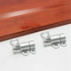 thumbnail image 4 of Cerradura de puerta automática de 2 piezas, hecha de aleación de aluminio, adecuada para ventanas, puertas de madera, baños, puertas de gabinetes (plata), 4 of 5