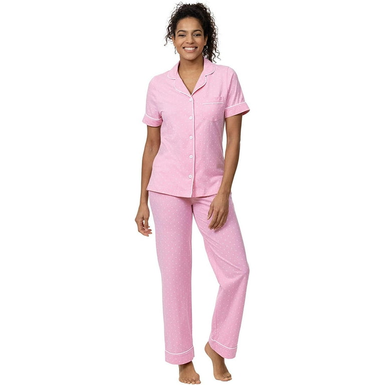 PajamaGram Women's Pajamas - PJ For Women Set, Short Sleeve, 100