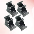 thumbnail image 1 of NIYANGLE 4Pcs Black Self-Locking Support Frame Folding Hinge Brackets for Home Furniture Legs with Spring Lock, 1 of 8