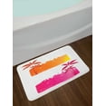thumbnail image 2 of Orange and Pink Bath Mat, Grungy Backgrounds with Tropical Palm Trees and Halftone Elements, Non-Slip Plush Mat Bathroom Kitchen Laundry Room Decor, 29.5 X 17.5 Inches, Orange and Pink, Ambesonne, 2 of 2