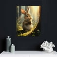thumbnail image 5 of Acheng Very Good Pure And Cute Rabbit Canvas Wall Art Adorable Animal Wall Decor Canvas Picture Floral Artwork Painting for Living Room Bedroom Kitchen Home Office Wall picture 3, 5 of 5