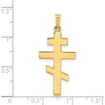 thumbnail image 3 of 14K Yellow Gold Eastern Orthodox Cross Charm (34 X 15) Made In United States xr576, 3 of 5