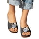 thumbnail image 4 of Amzcrzy Zapatos de mujer,Zapatos de mujer,Zapatillas de mujer, Sandalias informales con flores para mujer, con boca de pez, suela gruesa y tacón inclinado Sandalias Mujer Zapatillas De Casa, 4 of 5