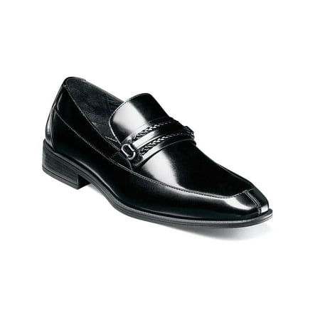 

Men s Stacy Adams Aberdeen Moc Toe Saddle Slip On Dressy Shoes Black 20203-001