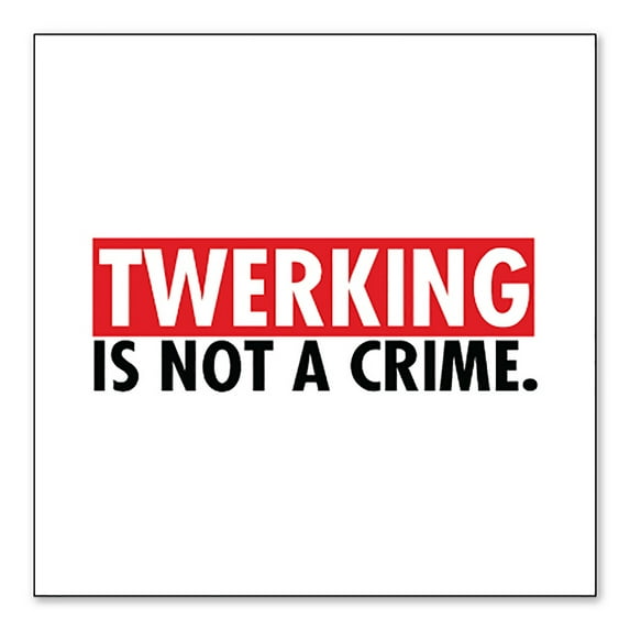 DistinctInk Custom Bumper Sticker - 3" x 3" Decorative Decal - White Background - Twerking is Not a Crime