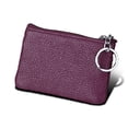 thumbnail image 6 of Walbest Ladies Solid Color Anti-theft RFID Blocking Purse Mini Cowhide Leather Wallet Key Ring Zip Coin Purse, 6 of 7
