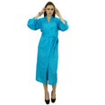 thumbnail image 2 of Bimba Robe Longue Unie pour Femmes Ceinture en Coton Modal Doux Peignoir Rond Uni, 2 of 7