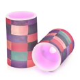 thumbnail image 7 of Yayeee Flameless Candles with Remote Flickering Battery Operated Multi Color Changing, Red and Purple Plaid Pattern, 7 of 7