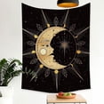 thumbnail image 2 of Tapiz de pared con forma de luna dorada, 150 x 150 cm, microtela de fibra, 2 of 2