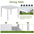 thumbnail image 6 of GZXS 5-Piece Dinette Set, Square Dining Table with Crystal Crushed Diamond Edge and 4 Linen Upholstered Chairs, Space-Saving Dining Set for Compact Kitchen, White+Light Gray, 6 of 8