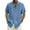 Blue, variant on Cuoff Designer Spring Summer Men's Casual Cotton Linen Solid Color Short Sleeve Shirts Loose Shirts Blue 1X