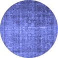 thumbnail image 1 of Ahgly Company Machine Washable Indoor Round Persian Blue Traditional Area Rugs, 3' Round, 1 of 4