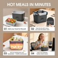 thumbnail image 6 of Cordless Electric Lunch Box | 1.2L Self Heating Lunch Box for Adult, Rechargeable & Portable  Warmer with Stainless Steel Inner Pot | for Office, , Travel, , Outdoor Use |, 6 of 6
