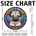 thumbnail image 2 of 89Bloom Pug Dog Suncatcher, Stained Glass Pug Suncatcher, Pug Glass Suncatchers for Windows Stained Glass, 2 of 7