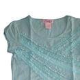 thumbnail image 3 of Candie's Big Girl's Aqua Ruffled Short Sleeved Shirt (Small 7/8), 3 of 3