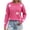 02# Hot Pink, variant on Women's Knit Oversized Sweater Star Print Loose Fit Winter Cozy V-Neck Crewneck Casual Pullover Soft Chunky Long Sleeve Holiday Party S-XL