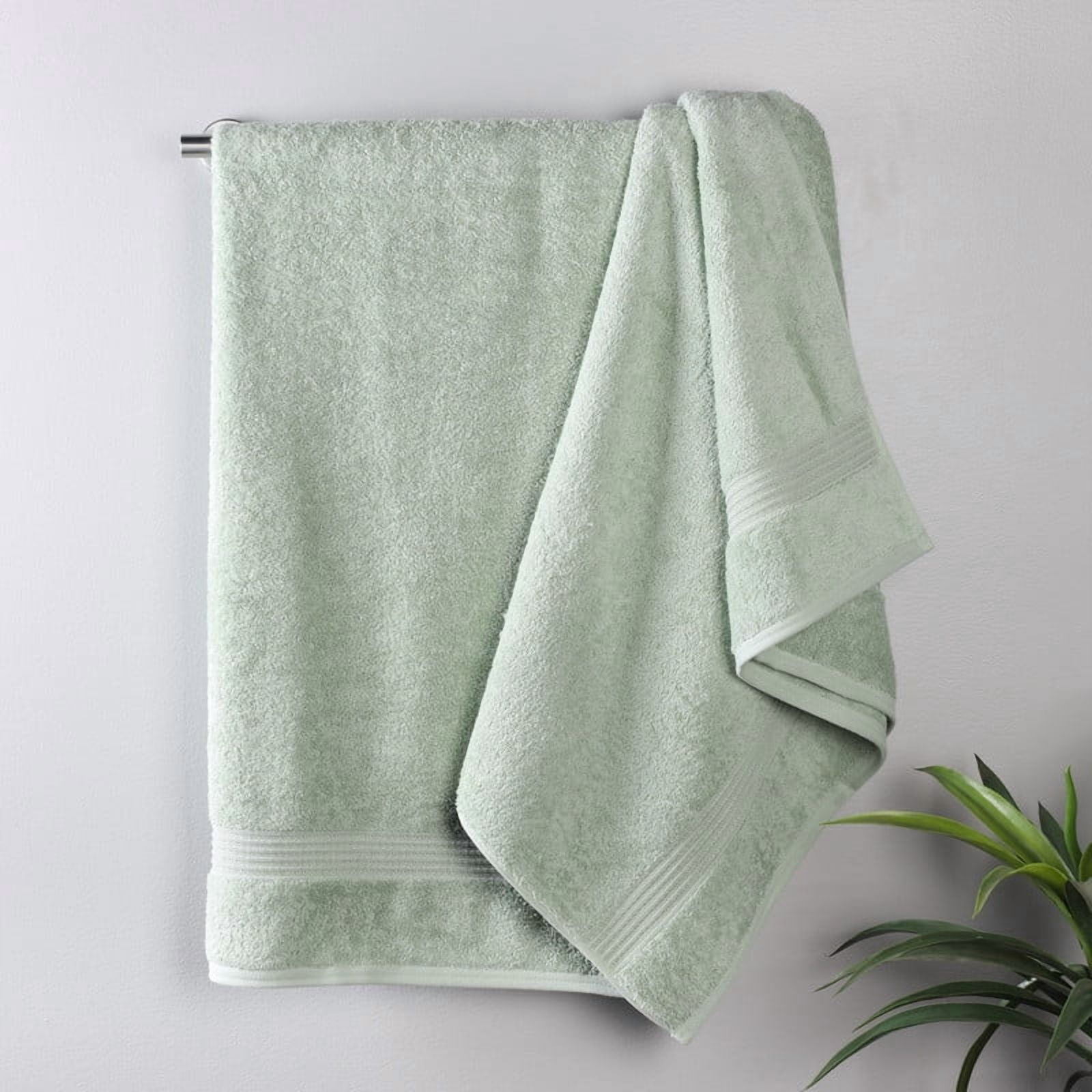 Superior Egyptian Cotton Absorbent Sage Bath Towel Set of 2