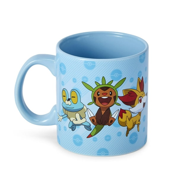 Pokemon XY Group Starters Coffee Mug - 20-Ounces Blue