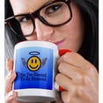thumbnail image 2 of 3drose, Im Too Blessed to Be Stressed on Blue, 11oz Two-tone Red Mug, 2 of 6