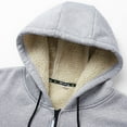 thumbnail image 7 of Caqnni Fleece Hoodie Men with Zipper Pocket Heavyweight Hooded Sweatshirt Loose Fit Winter Active Jacket Warm Fuzzy Winter Coats (L,White), 7 of 7