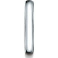thumbnail image 3 of Mens 14K White Gold, 4.0mm Traditional Dome Oval Wedding Band with Milgrain (sz 11.5), 3 of 3