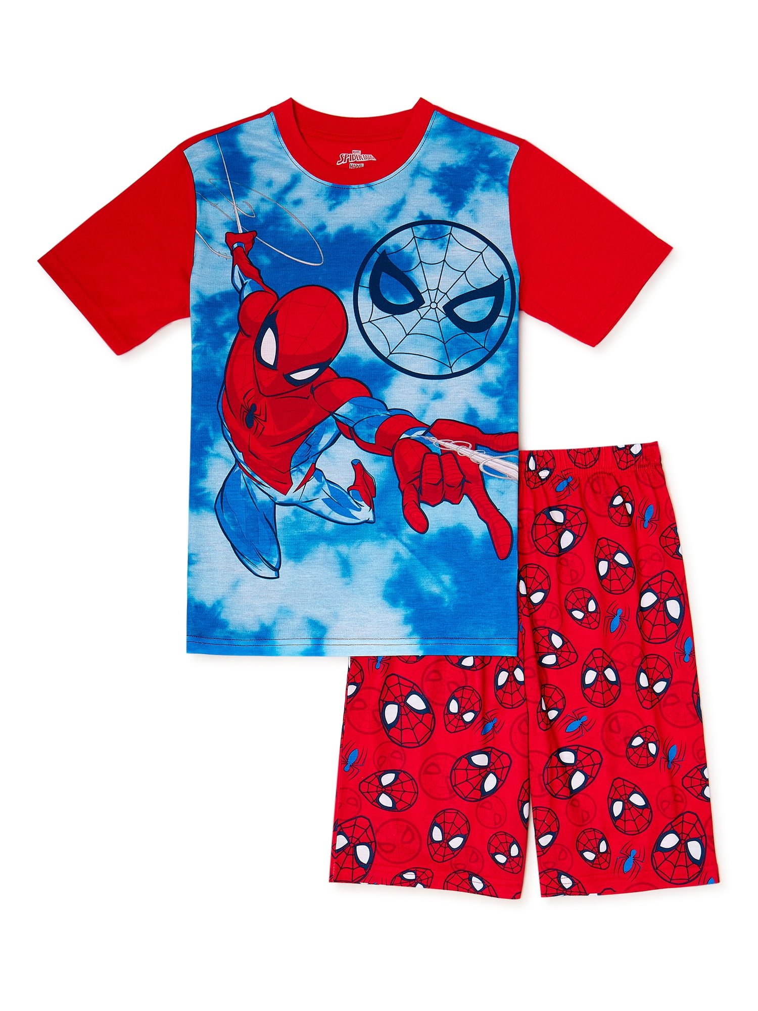 OFFICIAL SPIDER-MAN & AVENGERS Boys Shortie Pyjama Set Pyjamas 3 4 5 6 7 8 9 10 
