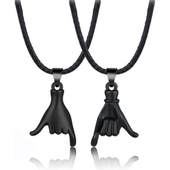 Matching Necklaces for Couples, Pinky Promise Matching Necklaces, Couple Heart Pendant Necklace, Matching Couple Necklaces for Him and Her, Best Friends Matching Necklace