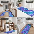 thumbnail image 5 of Purple Blue Tie Dye Spiral Pattern Kitchen Rugs Sets Of 3,Kitchen Runner Rugs Non Skid Washable,Decorative Kitchen Floor Mats for Kitchen,Sink,Laundry,17"x30"+ 17"x47" + 17"x59", 5 of 6