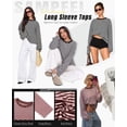 thumbnail image 6 of WIHOLL Long Sleeve Shirts for Women Plus Size Crewneck Sweatshirts Fashion Striped Pullovers Casual Loose Fit Fall Spring Tunic Tops, 6 of 9