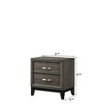 thumbnail image 7 of Qumbnk Wood Nightstand End Table with Metal Handles, 2 Drawer Beside Table for Bedroom, Living Room, 7 of 7
