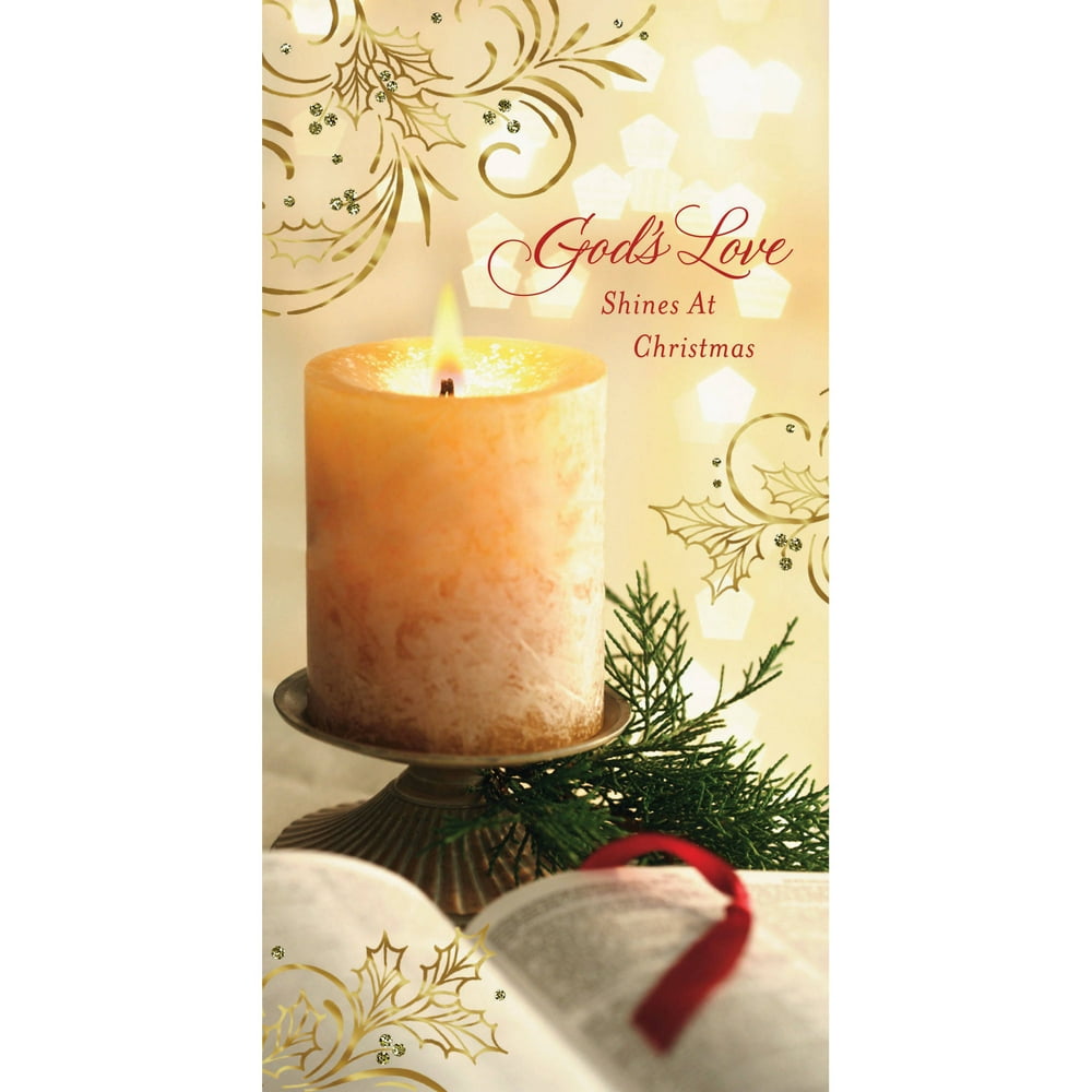 DaySpring Inspirational Boxed Christmas Cards, Message Candle, 24pk