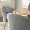 thumbnail image 2 of Kings Brand Furniture Casper Round Dining Set – 5-Piece Space-Saving Kitchen Table Set with 48" Natural Wood Table & 4 Grey Upholstered Chairs, 2 of 6