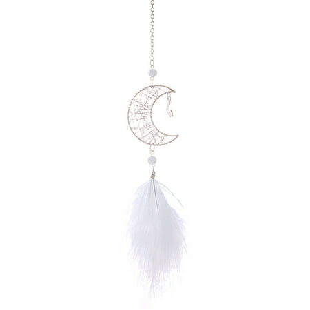 

Decorative Home Decor Hollow Star Creative M oon Feather Car Pendant Hand-Wound Car Pendant