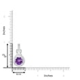 thumbnail image 3 of Angara Collier en Améthyste Naturelle - Pendentif Solitaire Rond en Améthyste de 1,7 ct avec Nœud Infini en Platine pour Femmes, 3 of 8