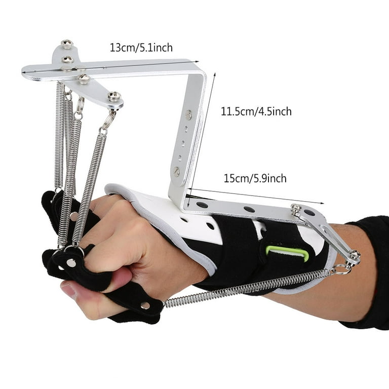 The patient is relaxed in the supine position, with the orthotic brace