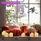 thumbnail image 3 of Paquete de 12 velas falsas con temporizador, funciona con pilas, sin llama, parpadeantes, LED, temporizador, velas falsas a granel para Navidad y Halloween, 3 of 5