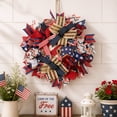 thumbnail image 5 of AZXY 4th of July Patriotic Ribbon Wreath, 13.7" Star & Burlap Decorative Wreath for Front Door, Wall & Farmhouse Decor, 5 of 6