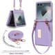 thumbnail image 5 of Funda tipo cartera XIMAND para Samsung Galaxy Z Flip 7, color morado, 5 of 8